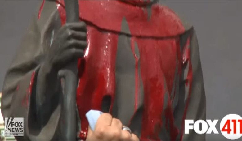 Statue of Beloved Saint Beheaded in Santa Barbara