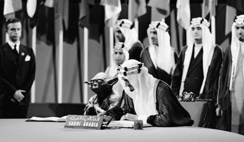Saudi Arabia History Textbook Includes Jedi Master Yoda in 1945 UN Photo With King Faisal