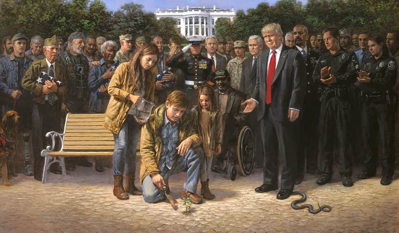 Can You Spot the Blasphemy in This Painting of Trump That Everyone's Raving About?