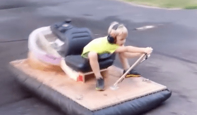 Father of the Year? Dad Builds Hovercraft for His Son!