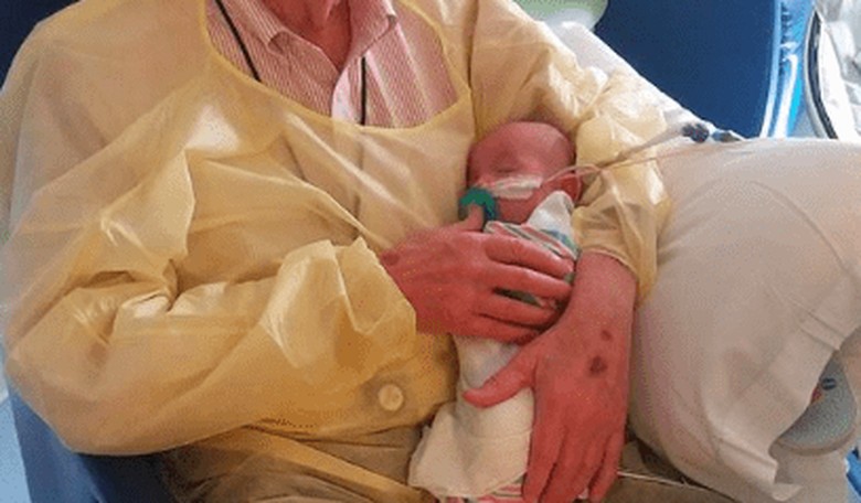 'ICU Grandpa' Spends His Free Time Snuggling Tiny Babies