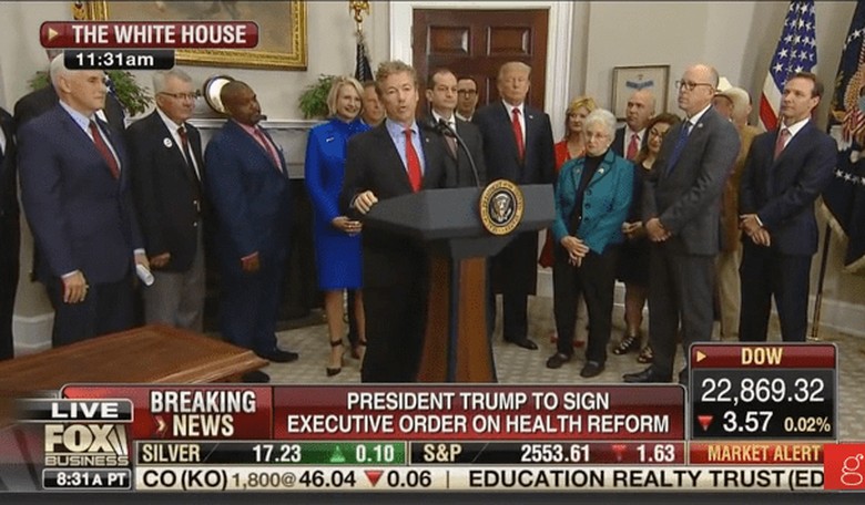 Rand Paul on Board -- Trump Is Doing 'Biggest Free Market Reform of Health Care in a Generation'