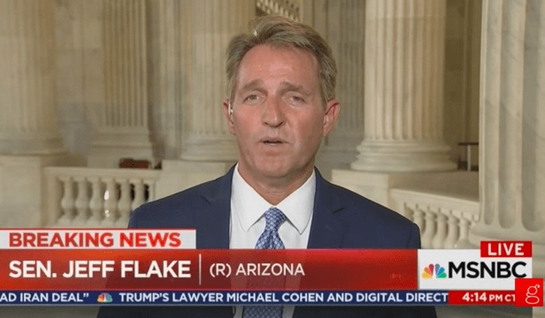 The Media Really Wants Jeff Flake to Work on Impeaching Trump