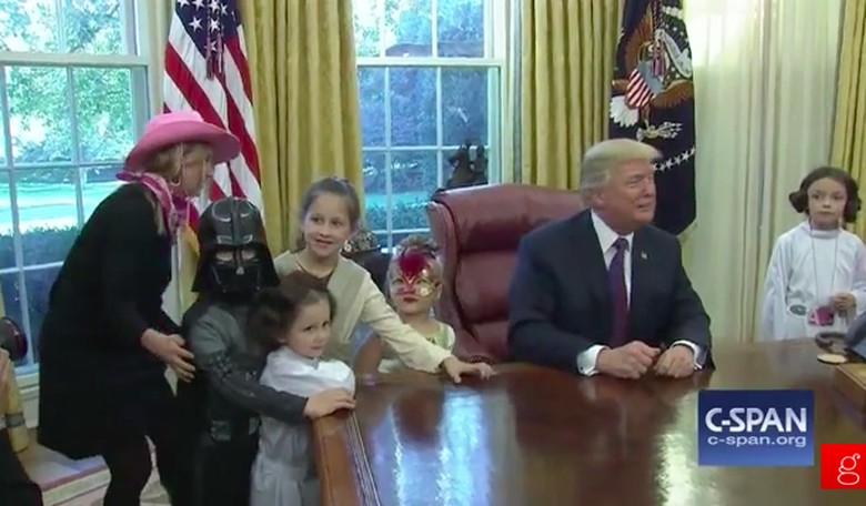 Trump Jokes With the Press Corps' Children About How Bad Their Parents Are...