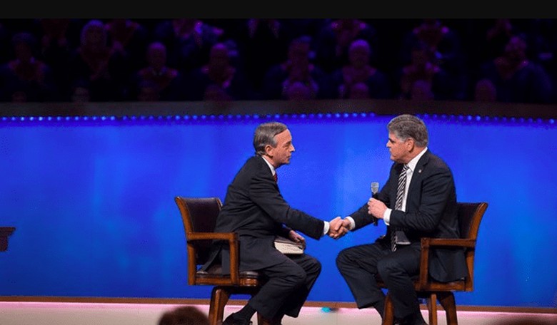 Hannity and Robert Jeffress Celebrate Man-Centered Christianity at Worship Service