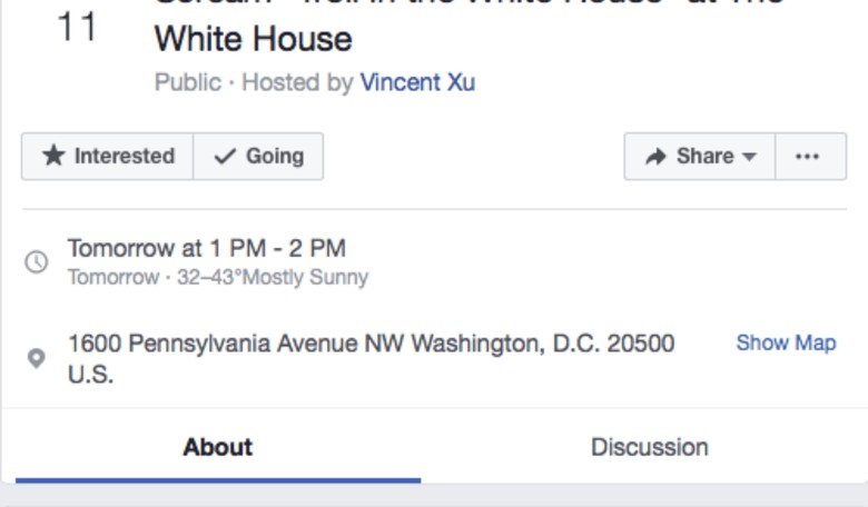 Over 16K 'Interested' in Screaming 'Troll in the White House' on Veterans Day