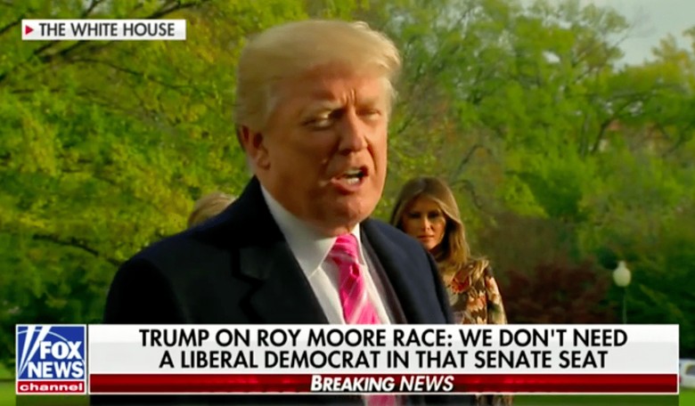 Trump on Roy Moore: 'We Don't Need a Liberal Person in There, a Democrat'