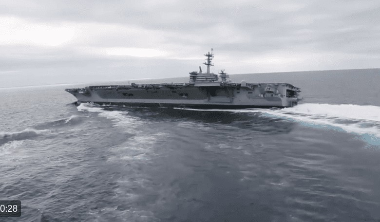 Aircraft Carrier Crew Sends Video Message for Army-Navy Game Rivalry Week