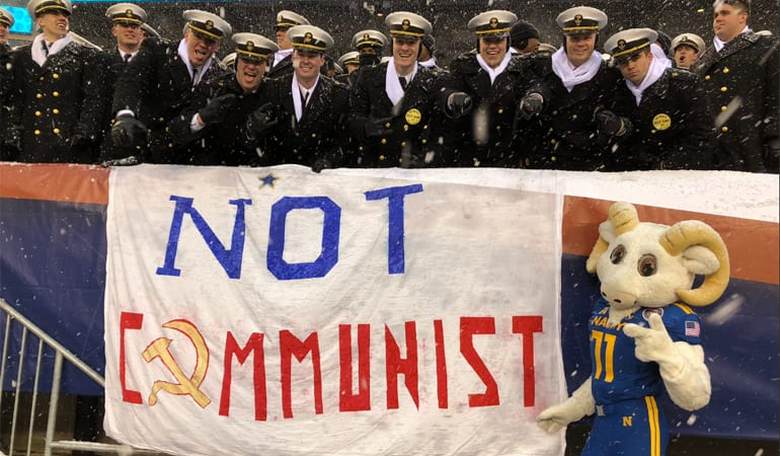 'Communism WON'T Win': Navy Roasts Army Over 'Commie Cadet' During Army/Navy Football Game