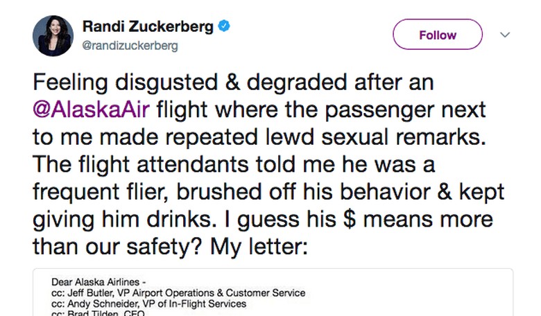 Randi Zuckerberg Takes to Twitter About Infuriating Incident on a Flight