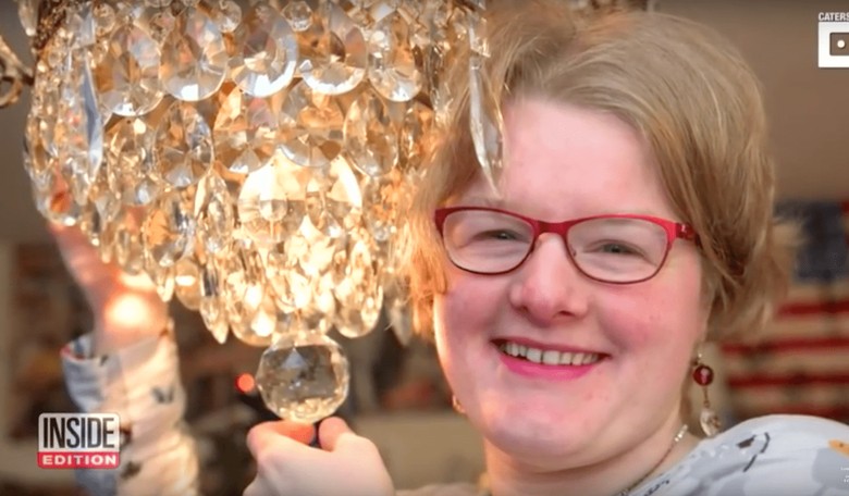 British Woman Engaged to a 90-Year-Old Chandelier 'Lumiere' She Bought on eBay