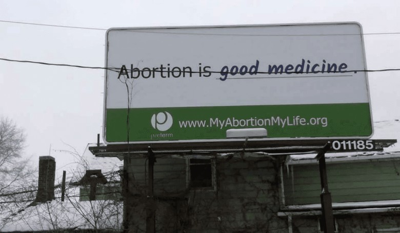 Cleveland Billboards: 'Abortion Is: Good Medicine, Gender Equality, Life-Saving, Sacred'