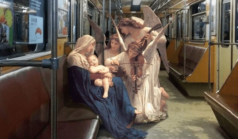 Ukrainian Artist Brilliantly Merges Classical Paintings With Modern-Day Scenery