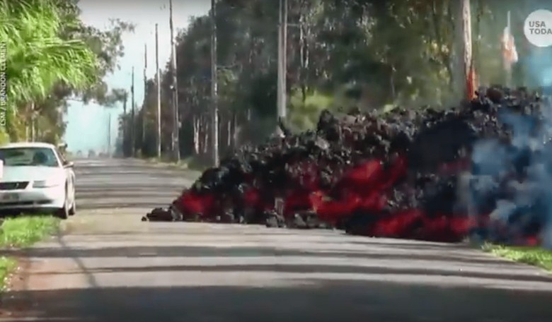 WATCH: Lava Swallows Car WHOLE in Hawaii