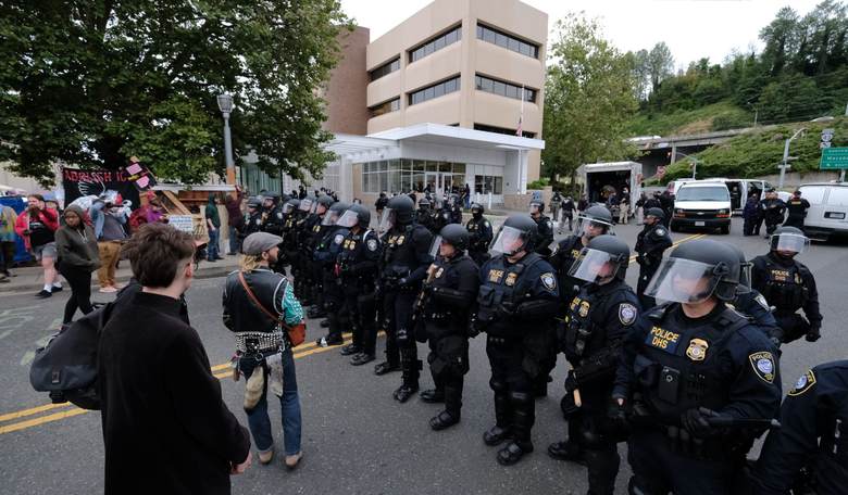 Portland Occupiers Are Evicted From ICE Property—But Continue to Camp Next Door
