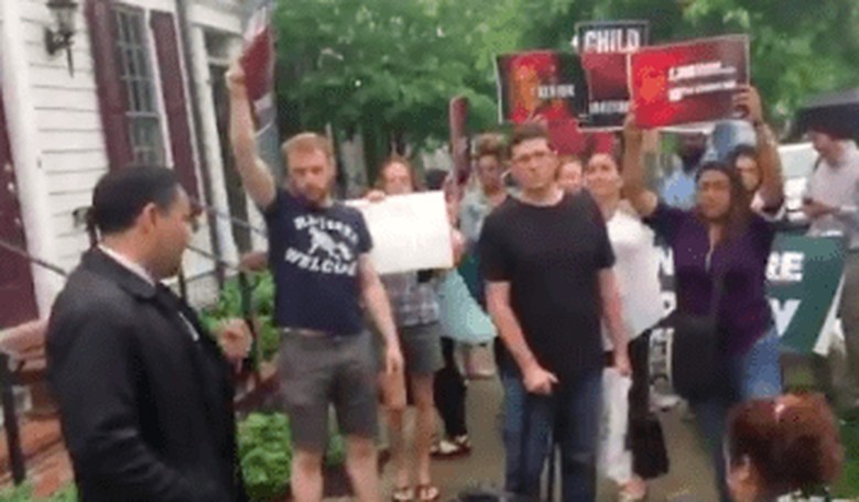 Left-Wing Mob Descends on DHS Sec. Kirstjen Nielsen at Her Virginia Home