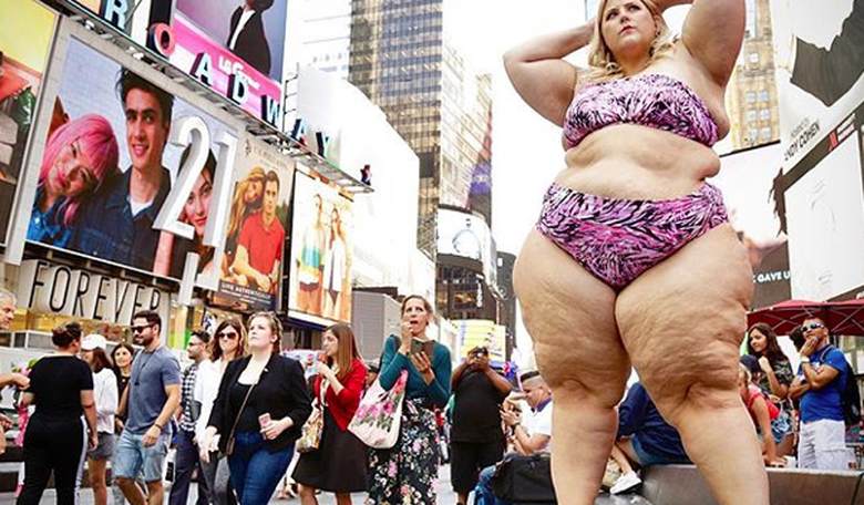Plus-Size Blogger Who Posed in Bikini in Times Square Furious That Men 'Fetishized' Her