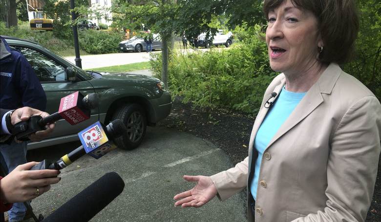GOP Swing Vote Collins 'Appalled' at Trump Tweet Needling Ford for Not Reporting Attack