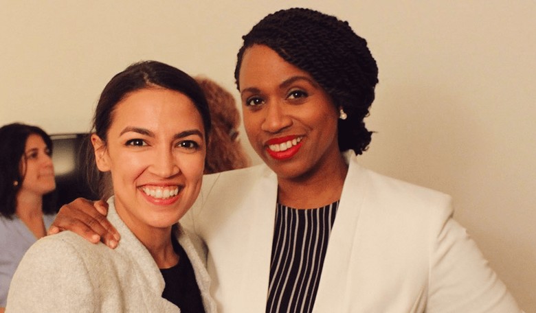 Socialist Star Ocasio-Cortez Celebrates Her 'Sister,' Trump-Hating Dem Insurgent Ayanna Pressley