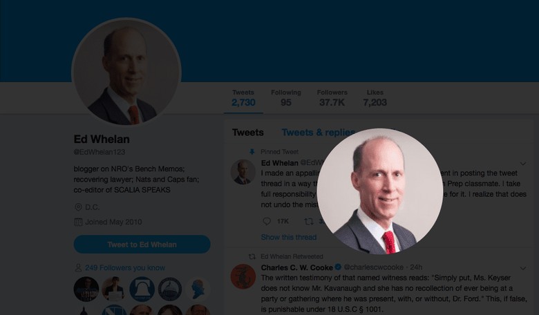 EPPC Rejects Ed Whelan's Resignation After Kavanaugh Sexual Assault Theory