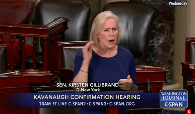 Gillibrand: Kavanaugh Doesn't Deserve 'Innocent Until Proven Guilty' Because 'This Is Not a Court'