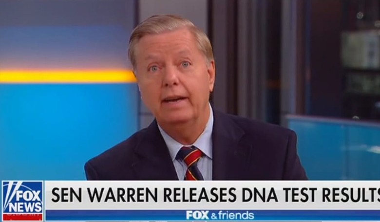 Lindsey Graham to Get His DNA Tested after Elizabeth Warren's 1/1024 Reveal: 'I Think I Can Beat Her'