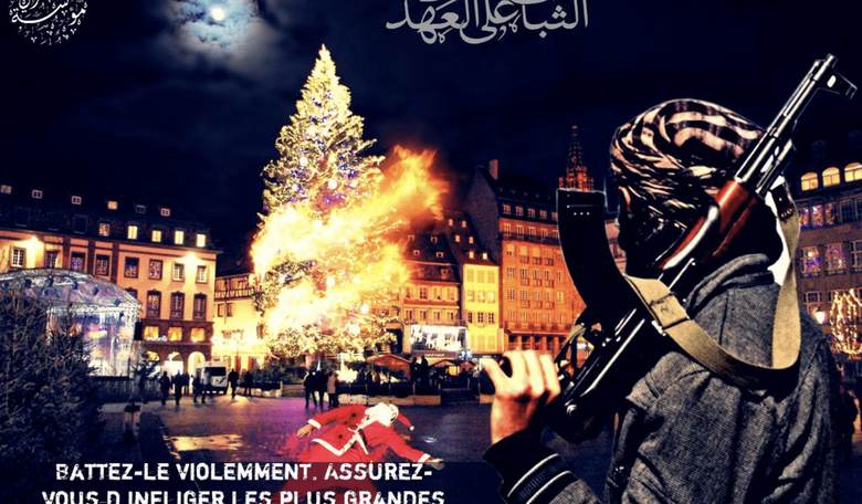 ISIS Threat Depicts Murdered Santa in Strasbourg Square