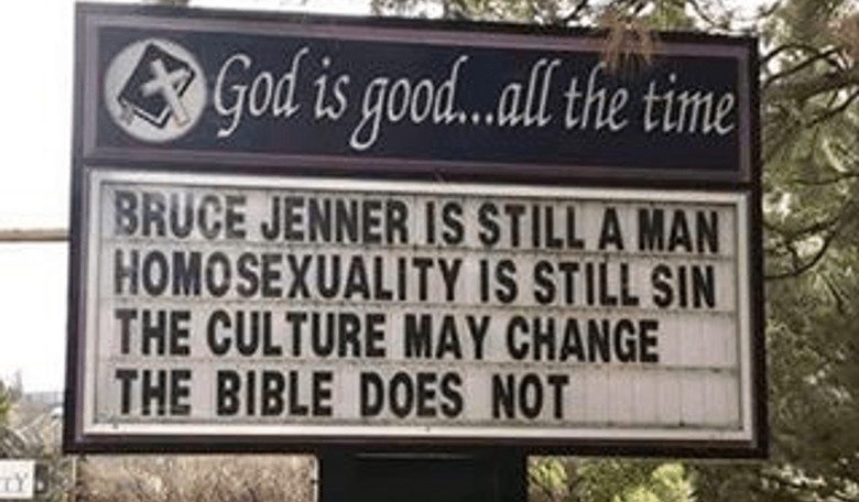 Calif. Pastor Ousted From Church Over 'Bruce Jenner Is Still a Man' Billboard