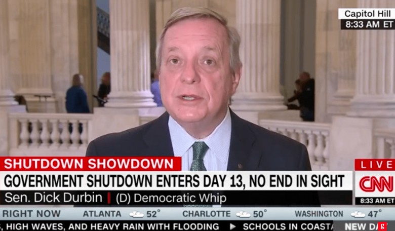 Dick Durbin OK With Fence, Admits Wall Fight 'Could Be a Matter of Words'