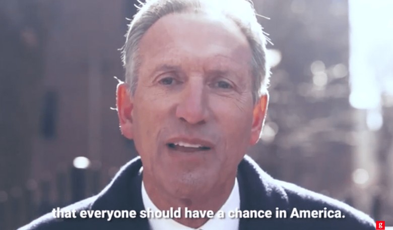 Howard Schultz Shoots Down Liz Warren Attack With Passionate Defense of the American Dream