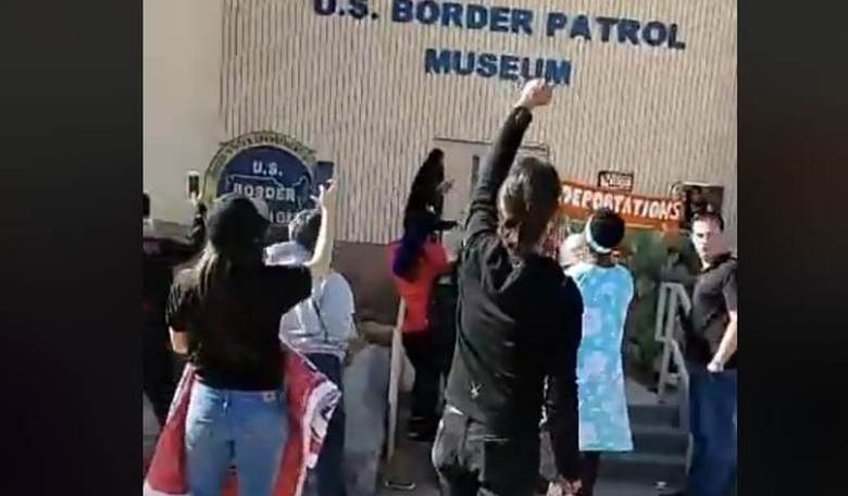 Masked Protesters 'Occupy' Border Patrol Museum in El Paso, Deface Fallen Agent Memorial