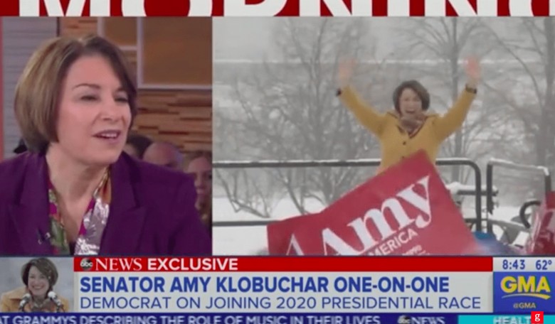 Amy Klobuchar Doubles Down on Global Warming Despite Campaign Launch Blizzard