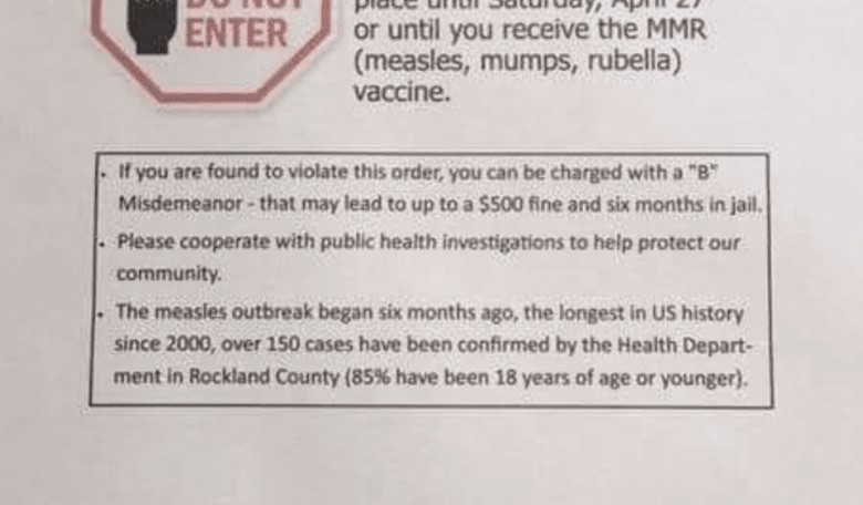 NY Supreme Court Justice Halts Measles Ban in Rockland County, Calling It 'Arbitrary and Capricious'