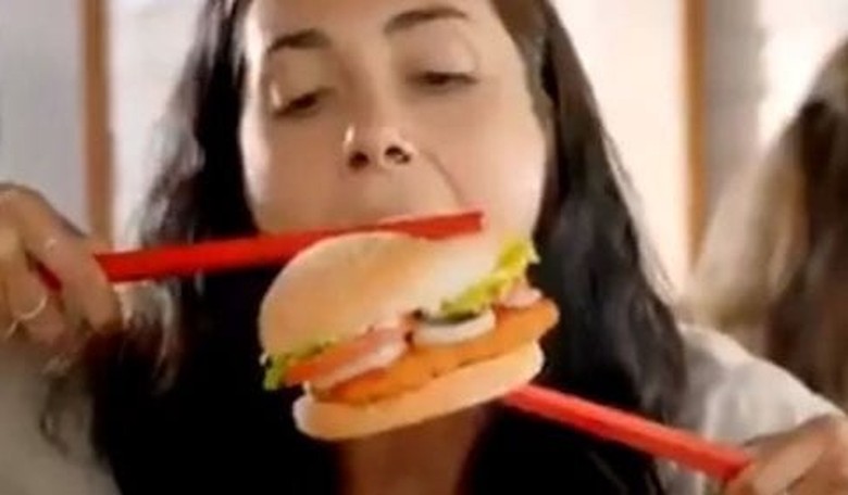 Today's Outrage: White People Trying to Eat Burger King Sandwiches with Chopsticks