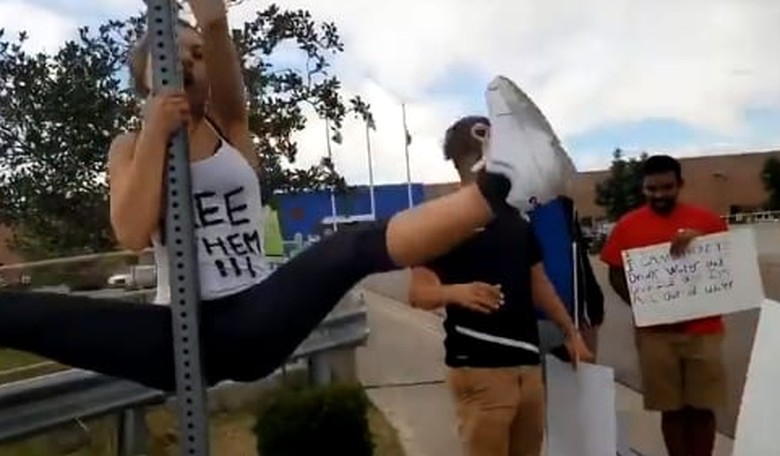 [WATCH] Profanity-Spewing Deranged Leftists Surround Lone Conservative Outside Aurora ICE Facility