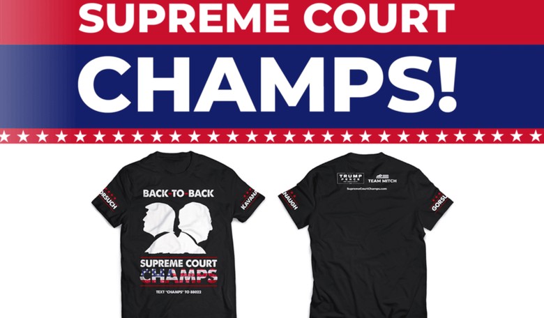 New Trump, McConnell T-Shirts: 'Back-to-Back Supreme Court Champs'