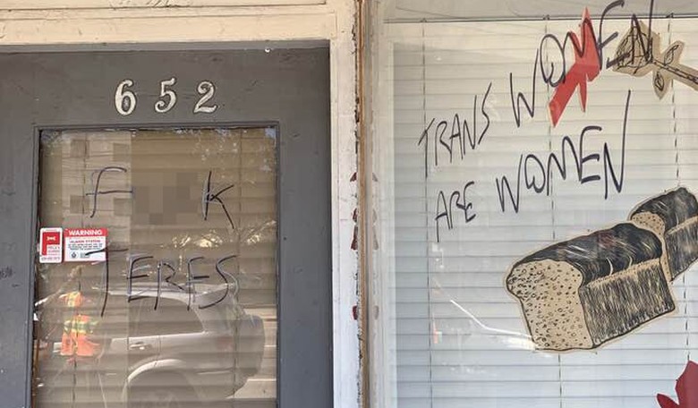 Transgender Activists Terrorize Women's Rape Crisis Center with Hateful Graffiti