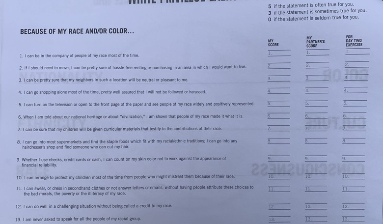 Colorado Teachers Asked to Take 'White Privilege' Survey
