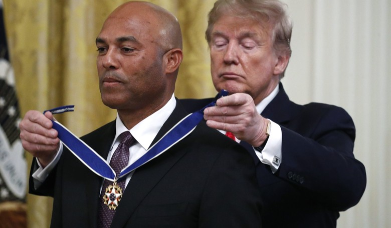 Like a Boss: Trump Greets Mariano Rivera to 'Enter Sandman'