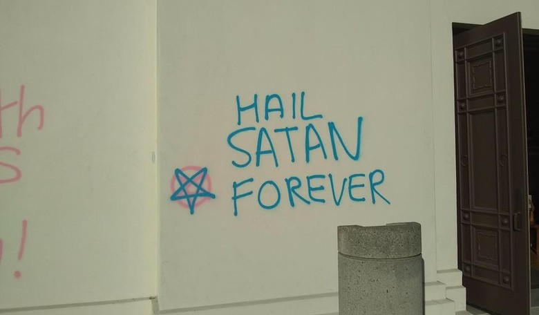 Iconic San Jose Cathedral Vandalized with Satanic and Anti-Semitic Messages