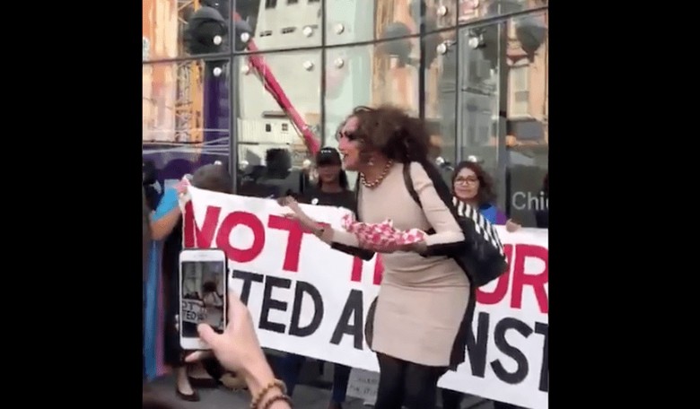 Watch Some Crazed Vegans and Transvestites Protest the New Toronto Chick-fil-A