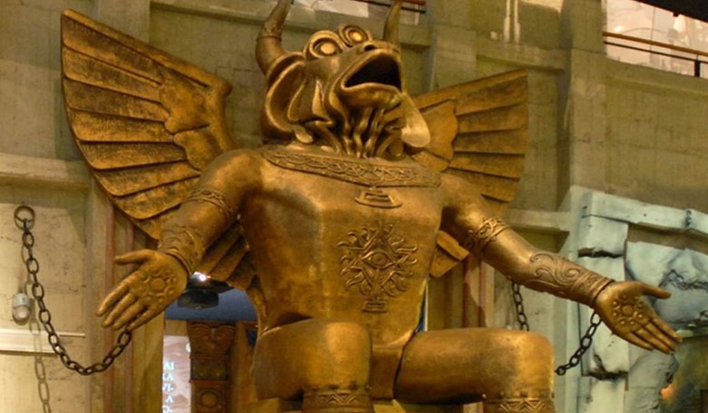 Giant Statue of Moloch Placed Outside the Colosseum in Rome