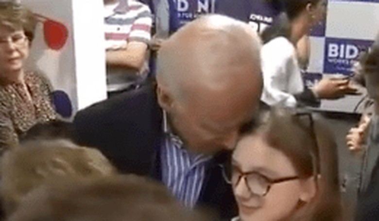 [WATCH] Joe Biden Caught Sniffing Children Again