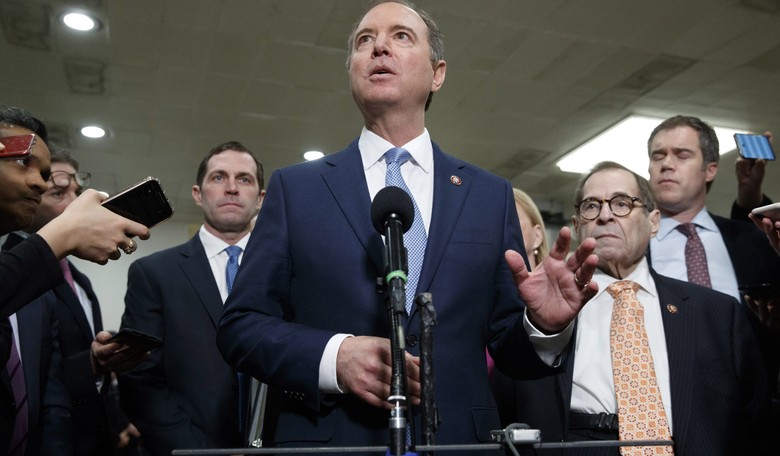 Watch: Nadler Nearly Runs Over Schiff Trying to Get to the Podium for Last Impeachment Question