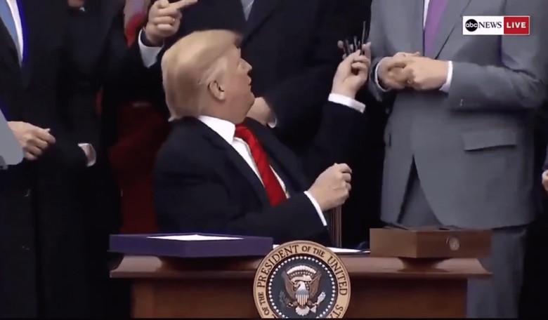 WATCH: Trump Epically Trolls Pelosi at USMCA Signing Ceremony