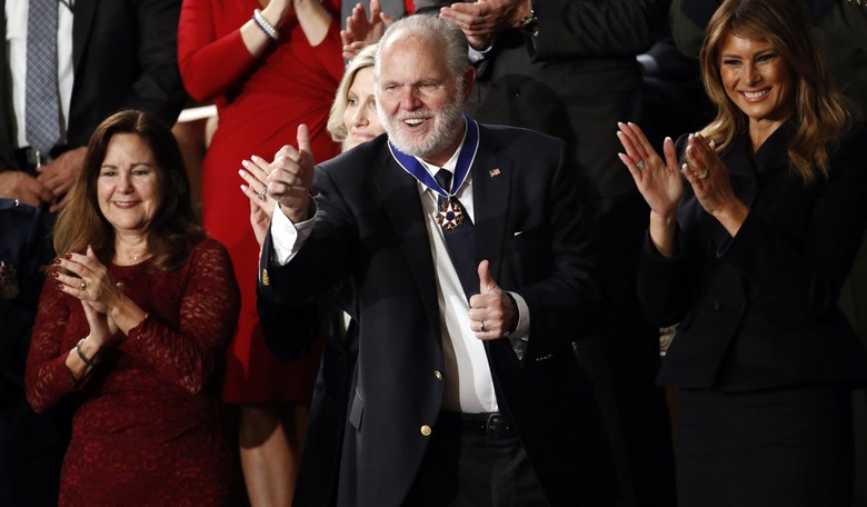 'In Trump's World There Is No Can't,' Says Rush In Heartwarming Retelling of SOTU Medal Ceremony