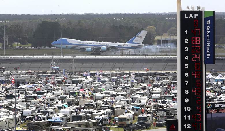 [WATCH] Trump Puts on Spectacular Show of 'American Glory' at NASCAR with Air Force One and 'The Beast'