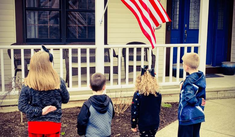 [WATCH] Patriotic Kids in Ohio Neighborhood Won't Let Coronavirus Stop Them From Saying the Pledge of Allegiance