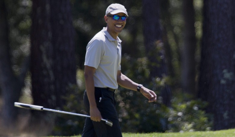Barack Obama Goes Golfing at Country Club the Day After Michelle Urged African Americans to Stay Home