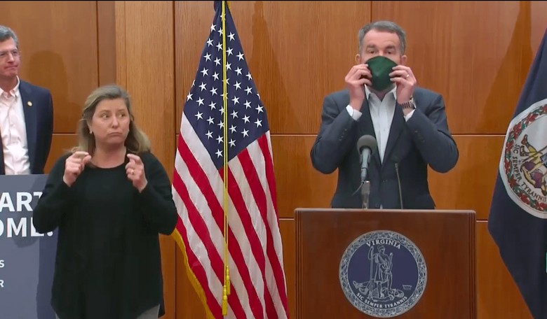 WHOOPS! Ralph Northam Demonstrates Social Distancing With Blackface ... Mask